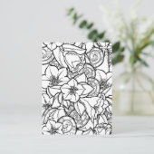 Carte Postale Zendoodle Fleur (Debout devant)