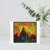 Carte Postale Zenith Orange LabelWhittier, CA (Debout devant)