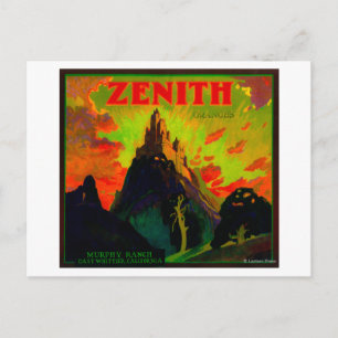 Carte Postale Zenith Orange LabelWhittier, CA