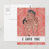 Carte postale Zenya Retro Red Love (Devant / Derrière)