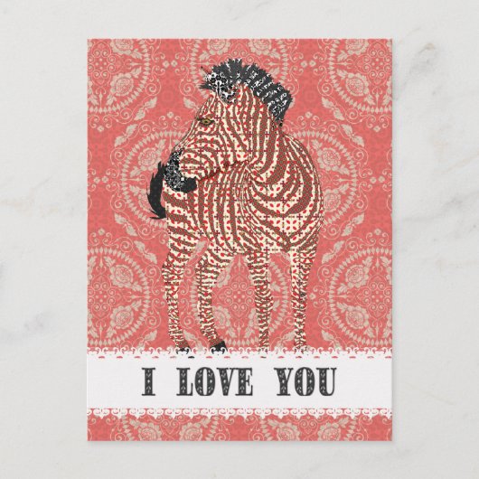 Carte postale Zenya Retro Red Love (Devant)
