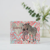 Carte postale Zenya & Zeb Love Damask (Debout devant)