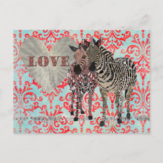 Carte postale Zenya & Zeb Love Damask