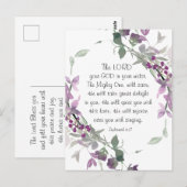 Carte Postale Zéphanie 3:17 Il se réjouit de vous (Devant / Derrière)