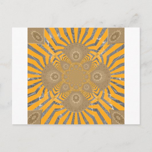 Carte Postale Zephyr doré : Elégance en Jaune doré & Chrome (Devant)