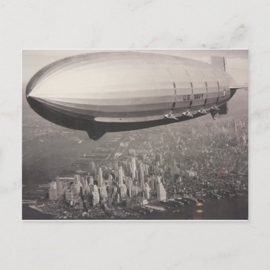 Carte Postale Zeppelin sur New York (Devant)