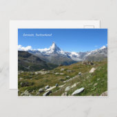 Carte postale Zermatt Matterhorn Swiss Alps (Devant / Derrière)