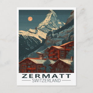Carte Postale Zermatt Matterhorn Vintage voyage