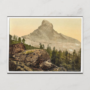 Carte Postale Zermatt, Staffelalp supérieur, avec Cervin après s