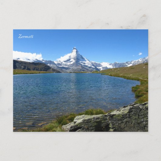 Carte Postale Zermatt Stellisee Alpes suisses (Devant)