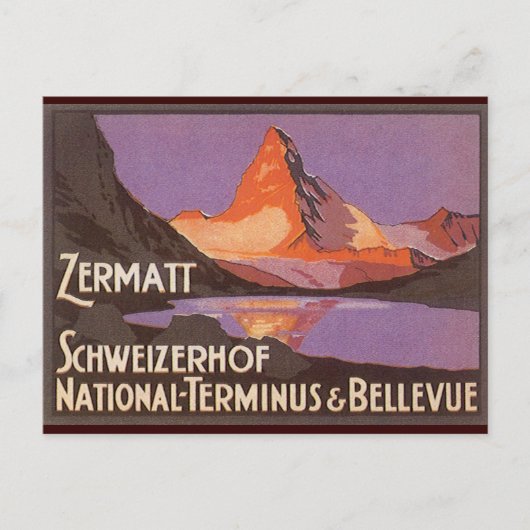 Carte Postale Zermatt Suisse (Devant)