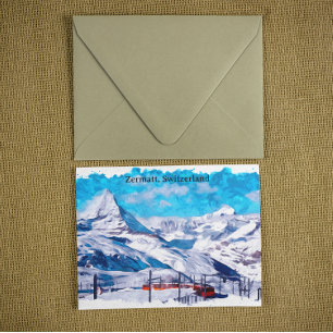 Carte Postale Zermatt Suisse Alpes suisses Paysage hivernal