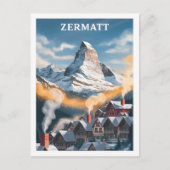 Carte Postale Zermatt Suisse Lieu de voyage célèbre (Devant)