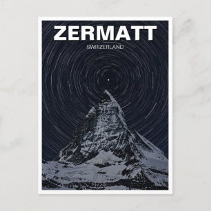 Carte Postale Zermatt Suisse Matterhorn Nuit