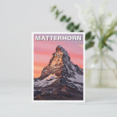 Carte Postale Zermatt Suisse Matterhorn Sunset (Debout devant)