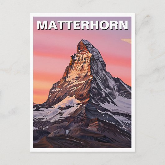 Carte Postale Zermatt Suisse Matterhorn Sunset (Devant)