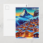 Carte Postale Zermatt Suisse Matterhorn Travel (Devant / Derrière)
