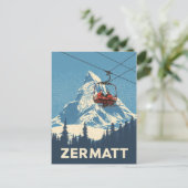 Carte Postale Zermatt Suisse Voyage à Ski (Debout devant)