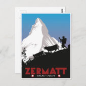 Carte Postale Zermatt, Valais, Suisse, (Devant / Derrière)