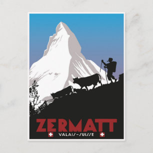 Carte Postale Zermatt, Valais, Suisse,
