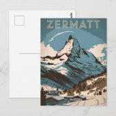 Carte Postale Zermatt vintage (Devant / Derrière)