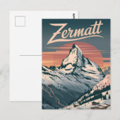 Carte Postale Zermatt vintage (Devant / Derrière)