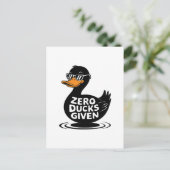 Carte Postale Zéro Canards Donné - Drôle Cool Conception de Cana (Debout devant)