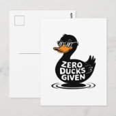 Carte Postale Zéro Canards Donné - Drôle Cool Conception de Cana (Devant / Derrière)