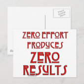 Carte Postale Zéro Effort... (Devant / Derrière)