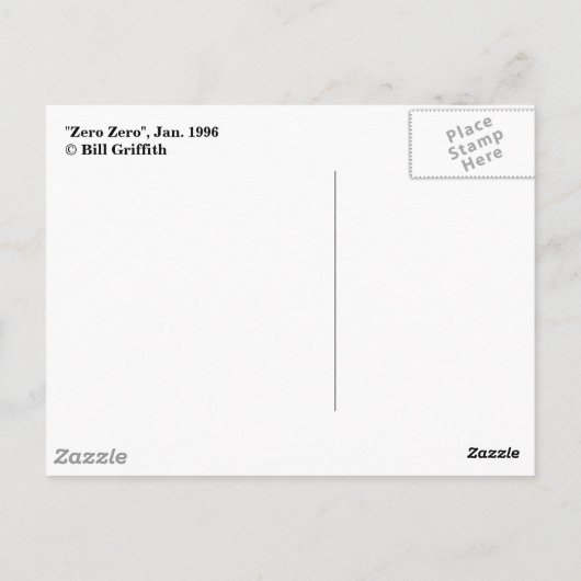 Carte Postale "Zéro zéro", janvier 1996 (Dos)