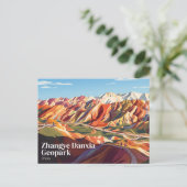 Carte Postale Zhangye Danxia Geoparc Chine (Debout devant)