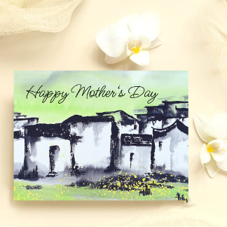 Carte Postale Zhongguo Cun - Village chinois