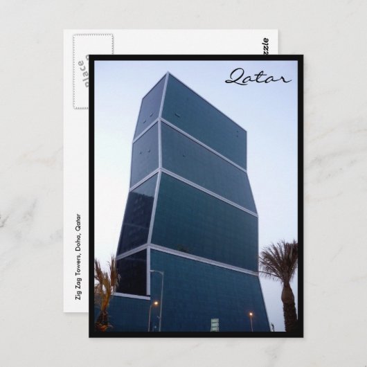 Carte Postale zig tours en zag (Devant / Derrière)