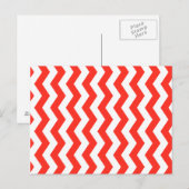 Carte Postale Zig Zag Rouge et Blanc (Devant / Derrière)