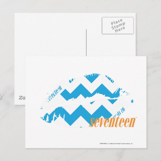 Carte Postale ZigZag Aqua (Devant / Derrière)