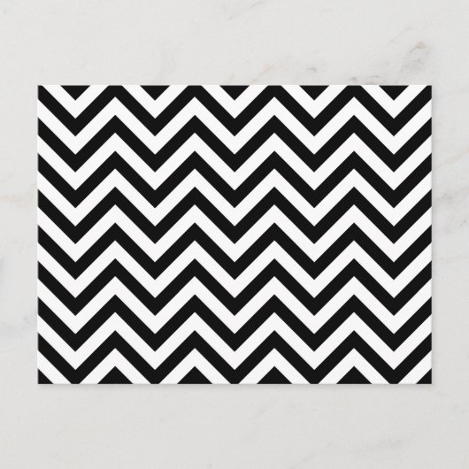Carte Postale Zigzag noir et blanc Grandes Motif Chevron (Devant)