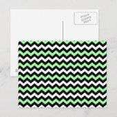 Carte Postale Zigzag patroon (zwart, groen, wit) (Devant / Derrière)