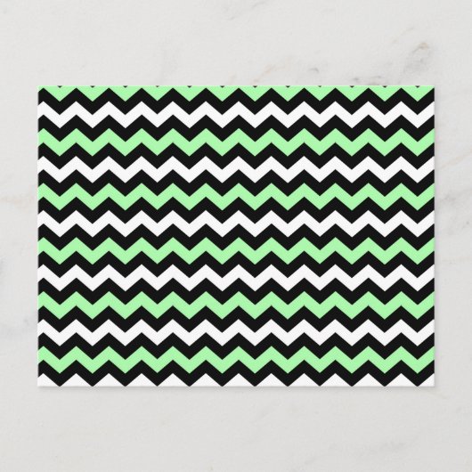 Carte Postale Zigzag patroon (zwart, groen, wit) (Devant)