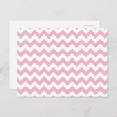 Carte Postale Zigzag rose, Chevron rose, Motif géométrique (Devant / Derrière)