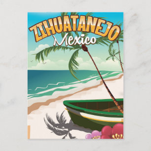 Carte Postale Zihuatanejo affiche de voyage mexicaine