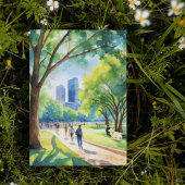 Carte postale Zilker Park Austin Texas Watercolor