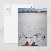 Carte Postale Zilker Park Snow - Austin Texas Downtown Skyline (Devant / Derrière)