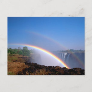 Carte Postale Zimbabwe, parc national des chutes Victoria. Doubl