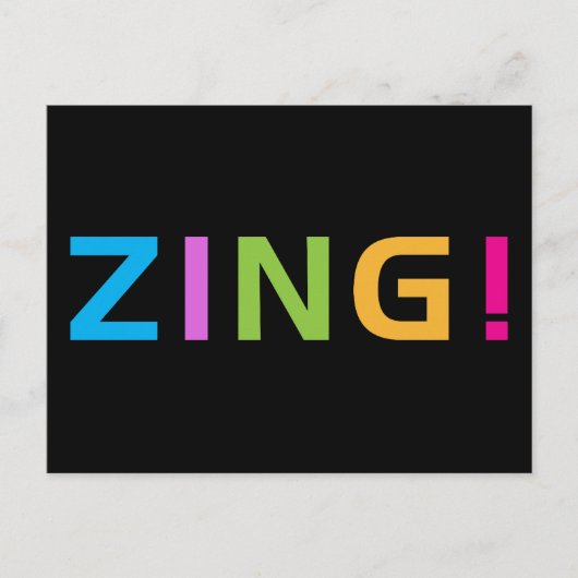 CARTE POSTALE ZING ! (Devant)