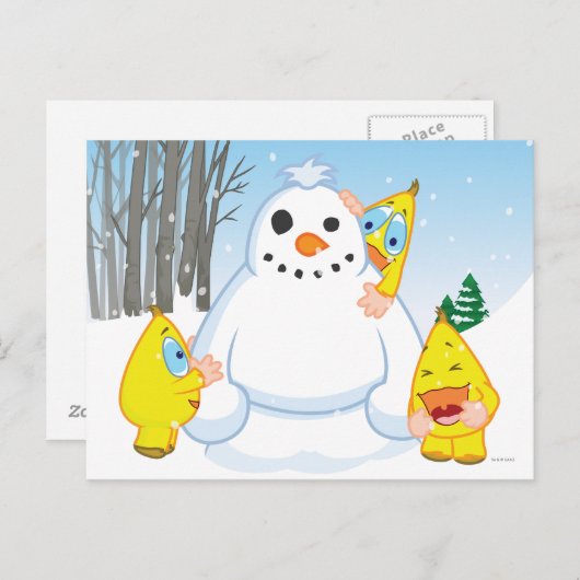 Carte Postale Zingoz Snowman (Devant / Derrière)