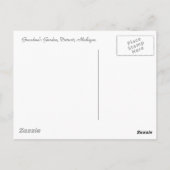 Carte Postale Zinnia blanche (Dos)