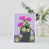 Carte postale Zinnia et fleur de passion (Debout devant)