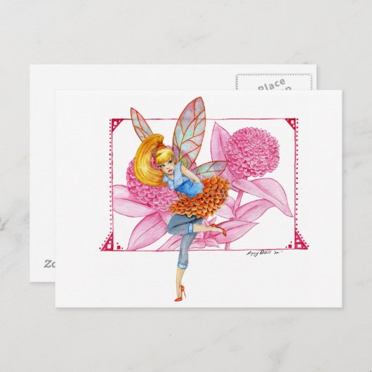 Carte postale Zinnia Fairy (Devant / Derrière)