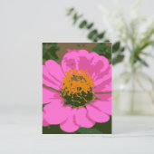 Carte Postale Zinnia rose (Debout devant)