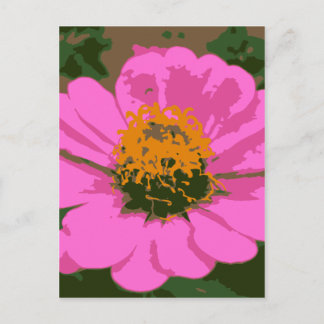 Carte Postale Zinnia rose